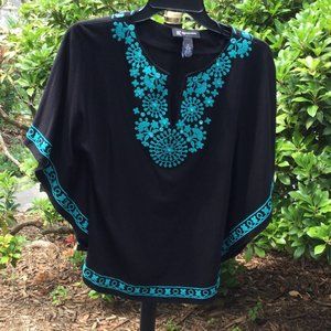 INC Embroider & Sequin Poncho Blouse